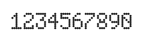 5×8数字点阵字体 ddN58AA1618