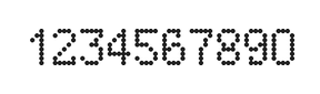 5×8数字点阵字体 ddN58AA1621