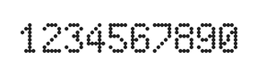 5×8数字点阵字体 ddN58AA1629