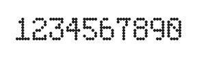 5×8数字点阵字体 ddN58AA1631