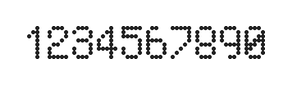 5×8数字点阵字体 ddN58AA1634