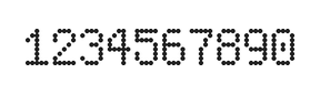 5×8数字点阵字体 ddN58AA1635