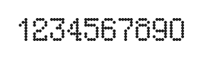5×8数字点阵字体 ddN58AA1636