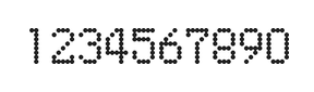 5×8数字点阵字体 ddN58AA1637