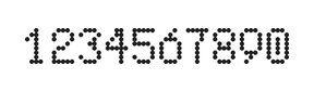 5×8数字点阵字体 ddN58AA1638