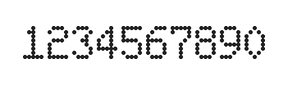 5×8数字点阵字体 ddN58AA1640