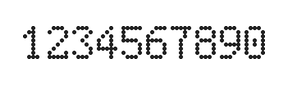 5×8数字点阵字体 ddN58AA1642