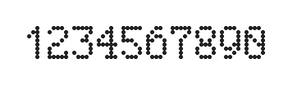 5×8数字点阵字体 ddN58AA1643