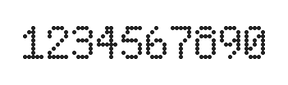 5×8数字点阵字体 ddN58AA1647