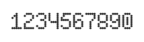 5×8数字点阵字体 ddN58AA1652