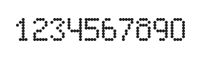 5×8数字点阵字体 ddN58AA1662