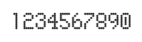 5×8数字点阵字体 ddN58AA1664