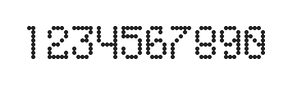 5×8数字点阵字体 ddN58AA1666