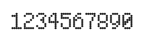5×8数字点阵字体 ddN58AA1667