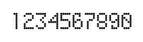 5×8数字点阵字体 ddN58AA1669
