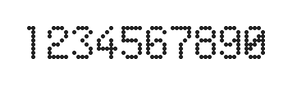 5×8数字点阵字体 ddN58AA1671