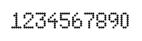 5×8数字点阵字体 ddN58AA1674