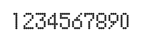 5×8数字点阵字体 ddN58AA1678