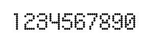 5×8数字点阵字体 ddN58AA1685
