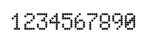 5×8数字点阵字体 ddN58AA1691