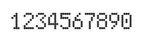 5×8数字点阵字体 ddN58AA1699