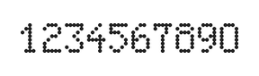 5×8数字点阵字体 ddN58AA1707