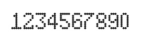 5×8数字点阵字体 ddN58AA1709
