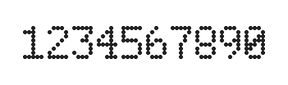 5×8数字点阵字体 ddN58AA1712