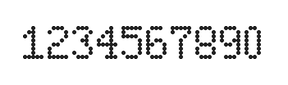 5×8数字点阵字体 ddN58AA1717