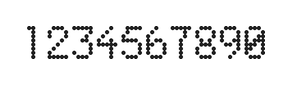 5×8数字点阵字体 ddN58AA1718