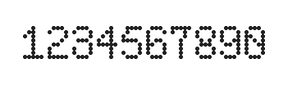 5×8数字点阵字体 ddN58AA1721
