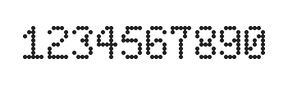 5×8数字点阵字体 ddN58AA1728