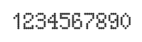 5×8数字点阵字体 ddN58AA1731