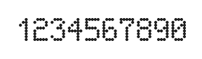 5×8数字点阵字体 ddN58AA1734