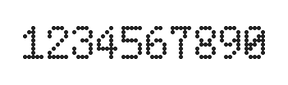 5×8数字点阵字体 ddN58AA1738