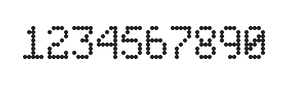 5×8数字点阵字体 ddN58AA1748