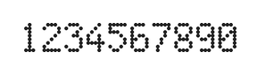 5×8数字点阵字体 ddN58AA1749