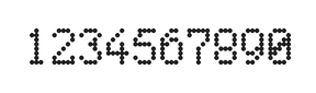 5×8数字点阵字体 ddN58AA1759