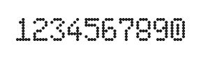 5×8数字点阵字体 ddN58AA1763