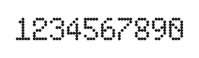 5×8数字点阵字体 ddN58AA1770