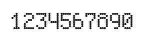 5×8数字点阵字体 ddN58AA1772
