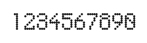5×8数字点阵字体 ddN58AA1780