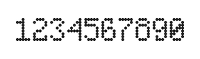 5×8数字点阵字体 ddN58AA1790