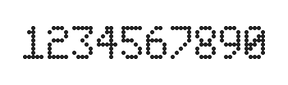5×8数字点阵字体 ddN58AA1791