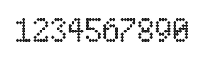 5×8数字点阵字体 ddN58AA1795