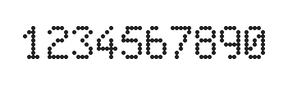 5×8数字点阵字体 ddN58AA1797