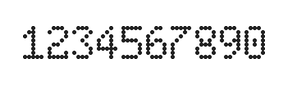 5×8数字点阵字体 ddN58AA1804