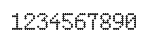 5×8数字点阵字体 ddN58AA1805