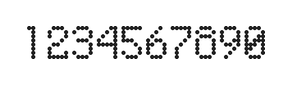5×8数字点阵字体 ddN58AA1807