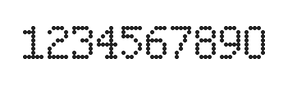 5×8数字点阵字体 ddN58AA1812